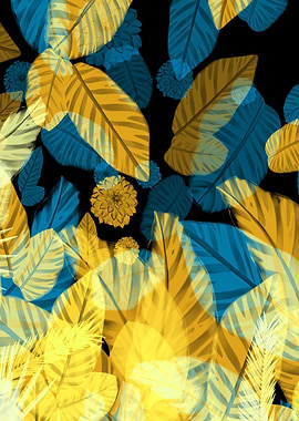 Abstract leaves pattern 3