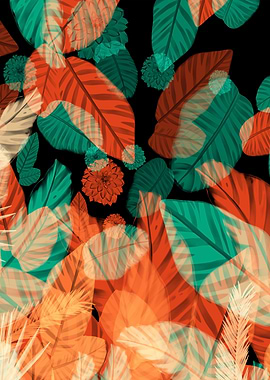 Abstract leaves pattern 2