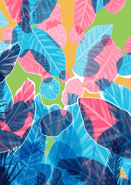 Abstract leaves pattern 4