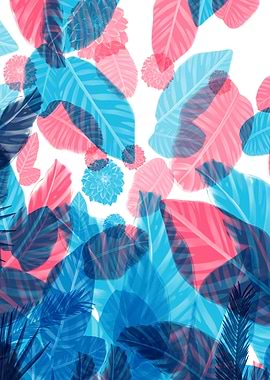 abstract leaves pattern