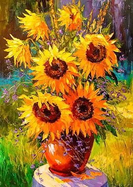 A bouquet of sunflowers