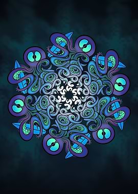 Octopus Surf Mandala