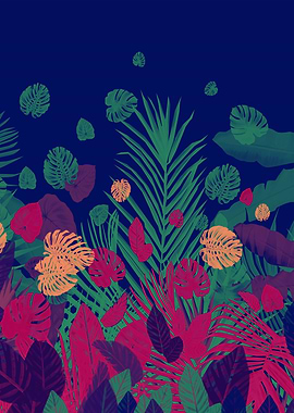 Tropical pattern colorful