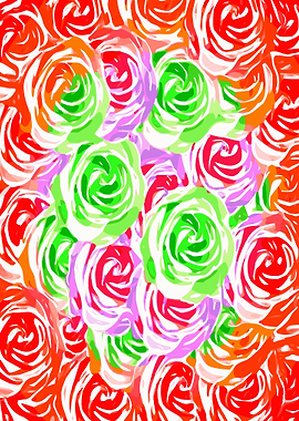 colorful rose pattern
