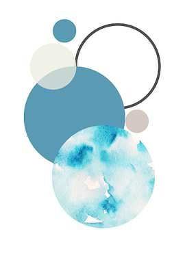 Sphere blue watercolor