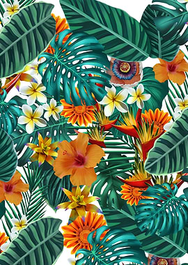 Tropical garden pattern 8