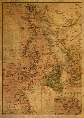 Old Egypt and Sudan Map