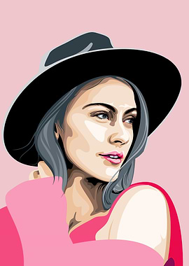 beauty woman on vector art