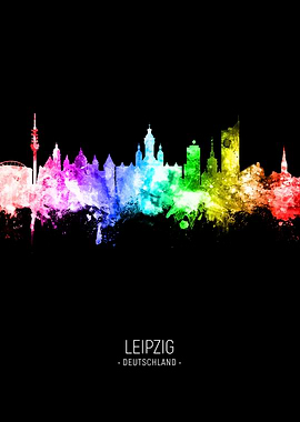 Leipzig Germany Skyline