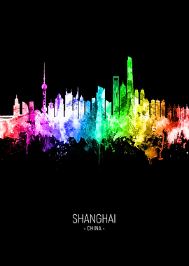 Shanghai China Skyline