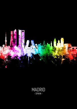 Madrid Spain Skyline