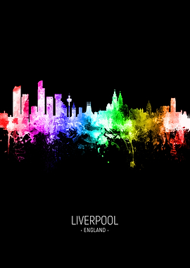Liverpool England Skyline