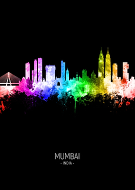 Mumbai India Skyline
