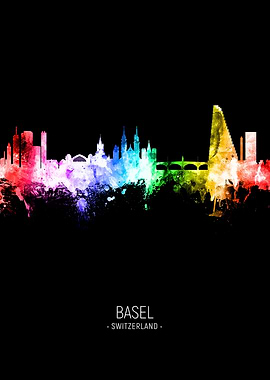 Basel Switzerland Skyline