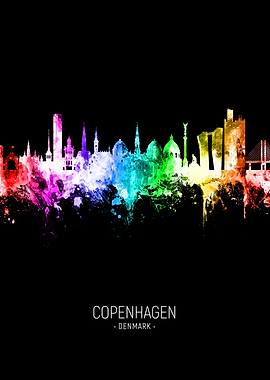 Copenhagen Denmark Skyline