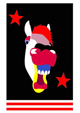 Horse head pop art stars