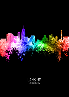 Lansing Michigan Skyline