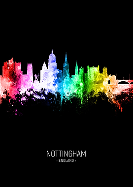 Nottingham England Skyline