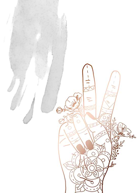 floral peace sign