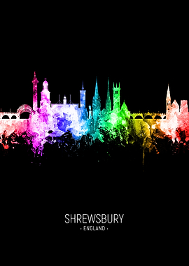 Shrewsbury England Skyline