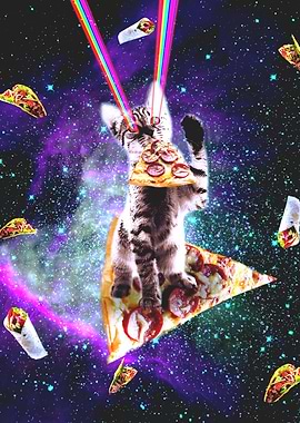 Outer Space Pizza Cat