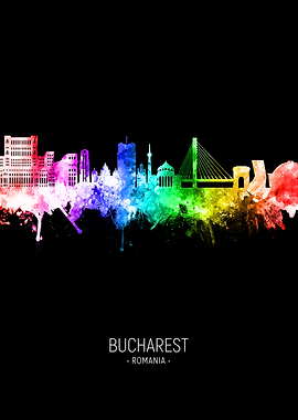 Bucharest Romania Skyline