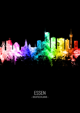 Essen Germany Skyline