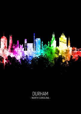 Durham NC USA Skyline