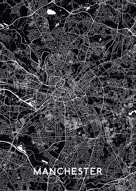 Manchester map black