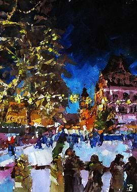 Christmas at ice rink