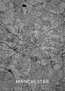 Manchester map BW