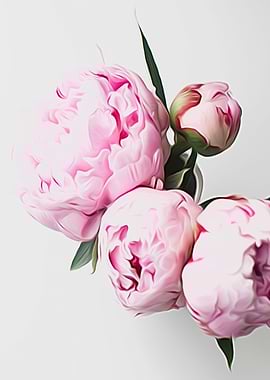 Vase of Peonies