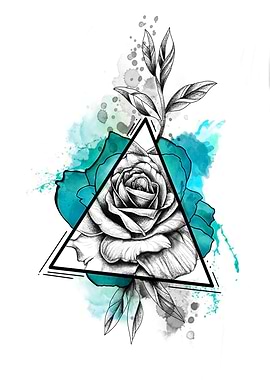 splashing rose triangle