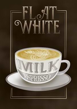 Flat White Coffee Sign