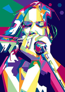 lady harp modern pop art