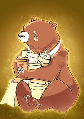 Teddy bear with presents