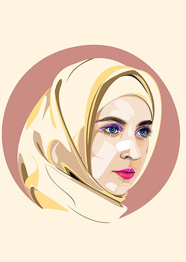 simple woman modern popart