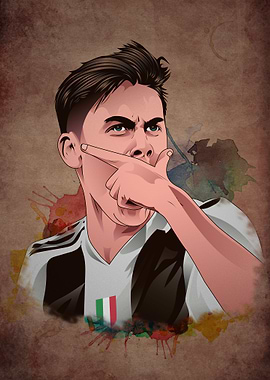 Dybala watercolor painting
