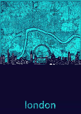 London skyline map 4
