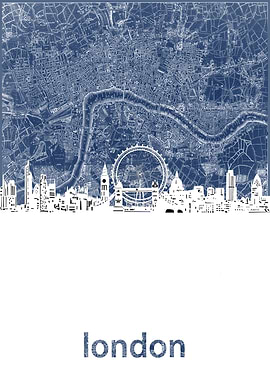 London skyline map 2