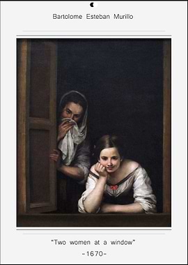 Two women at a window