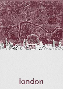 London skyline map 3