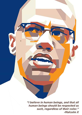 Malcolm X in WPAP Art
