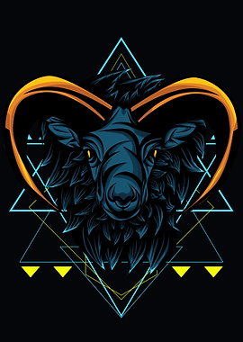 Mhytical Goat Sacred Geome