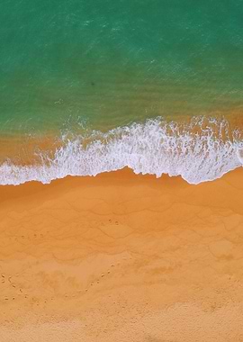 Peaceful Beach Arial View
