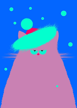 Christmas Lilac Cat