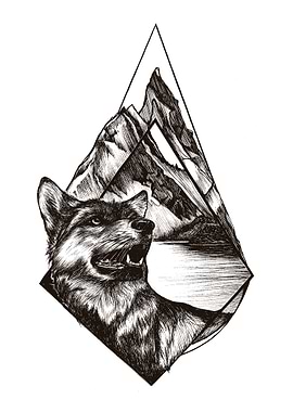 Dog in Alpin Mountains