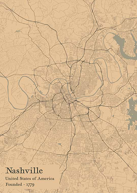Nashville city map