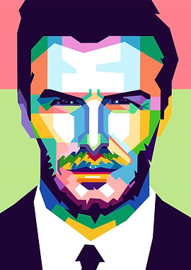 David Beckham In WPAP ART