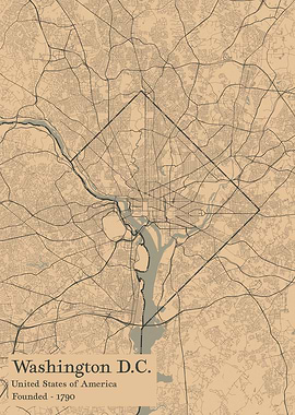 Washington DC city map